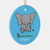 Afbeelding van de schattige baby-olifant cartoon keramisch ornament (Rechts)