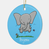 Afbeelding van de schattige baby-olifant cartoon keramisch ornament (Links)