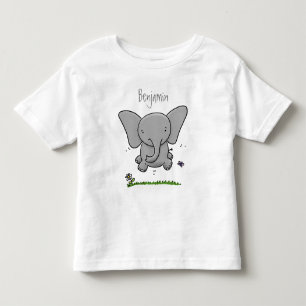 Afbeelding van de schattige baby-olifant cartoon kinder shirts