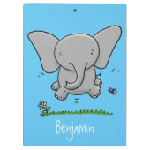 Afbeelding van de schattige baby-olifant cartoon klembord (Achterkant)