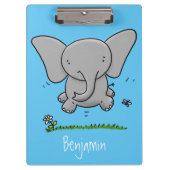 Afbeelding van de schattige baby-olifant cartoon klembord (Voorkant)