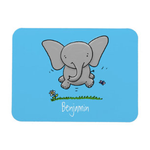 Afbeelding van de schattige baby-olifant cartoon magneet