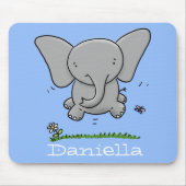Afbeelding van de schattige baby-olifant cartoon muismat (Voorkant)
