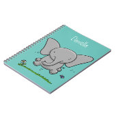 Afbeelding van de schattige baby-olifant cartoon notitieboek (Linkerzijde)