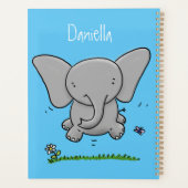 Afbeelding van de schattige baby-olifant cartoon planner (Achterkant)