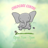 Afbeelding van de schattige baby-olifant cartoon raamsticker (Vel 3)