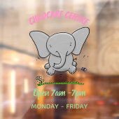 Afbeelding van de schattige baby-olifant cartoon raamsticker (Vel 2)