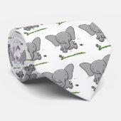 Afbeelding van de schattige baby-olifant cartoon stropdas (Opgerold)