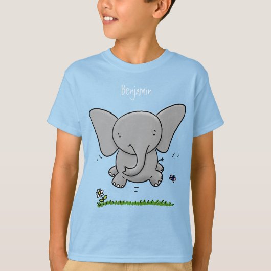 Afbeelding van de schattige baby-olifant cartoon t-shirt (Voorkant)