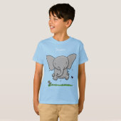 Afbeelding van de schattige baby-olifant cartoon t-shirt (Voorkant volledig)