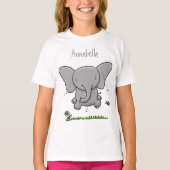 Afbeelding van de schattige baby-olifant cartoon t-shirt (Voorkant)