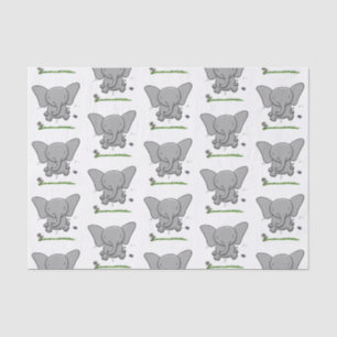 Afbeelding van de schattige baby-olifant cartoon tissuepapier