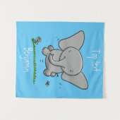 Afbeelding van de schattige baby-olifant cartoon wandkleed (Voorkant (horizontaal))