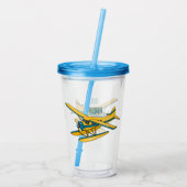 Afbeelding van de Seaplane cartoon Acryl Drinkbeker (Achterkant)