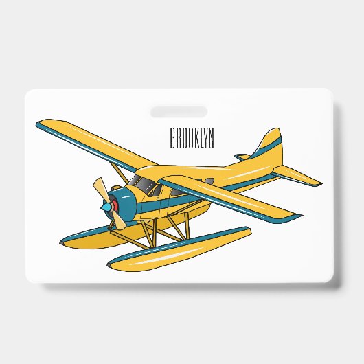 Afbeelding van de Seaplane cartoon Badge (Voorzijde)