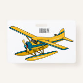 Afbeelding van de Seaplane cartoon Badge (Achterkant)