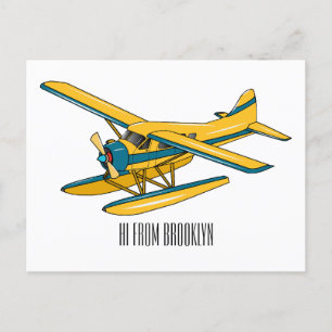 Afbeelding van de Seaplane cartoon Briefkaart