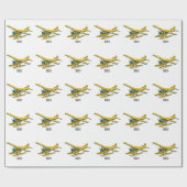 Afbeelding van de Seaplane cartoon Cadeaupapier (Vlak)