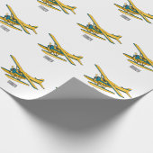 Afbeelding van de Seaplane cartoon Cadeaupapier (Hoek)
