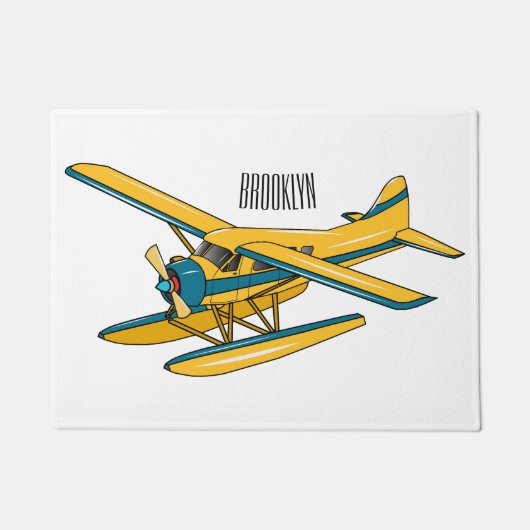 Afbeelding van de Seaplane cartoon Deurmat (Voorkant)