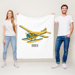 Afbeelding van de Seaplane cartoon Fleece Deken