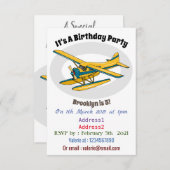 Afbeelding van de Seaplane cartoon Kaart (Voorkant / Achterkant)