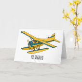 Afbeelding van de Seaplane cartoon Kaart (Gele Bloem)