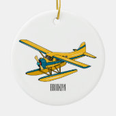 Afbeelding van de Seaplane cartoon Keramisch Ornament (Voorkant)