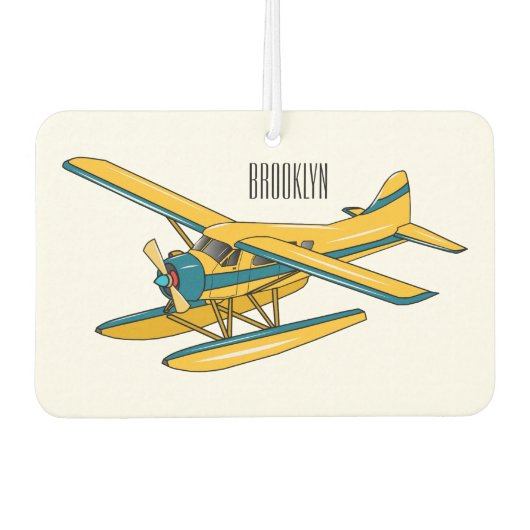 Afbeelding van de Seaplane cartoon Luchtverfrisser (Voorkant)