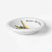 Afbeelding van de Seaplane cartoon Papieren Kommen (Gebogen)