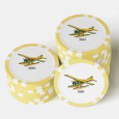 Afbeelding van de Seaplane cartoon Poker Chips (Opstapeling)