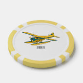 Afbeelding van de Seaplane cartoon Poker Chips (Enkel)