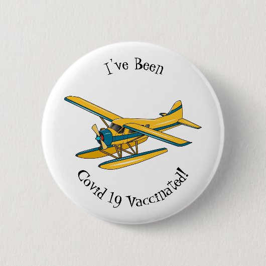 Afbeelding van de Seaplane cartoon Ronde Button 5,7 Cm (Voorkant)