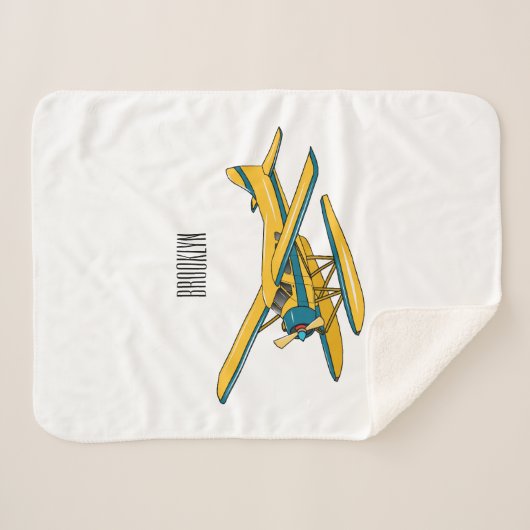 Afbeelding van de Seaplane cartoon Sherpa Deken (Voorkant (horizontaal))