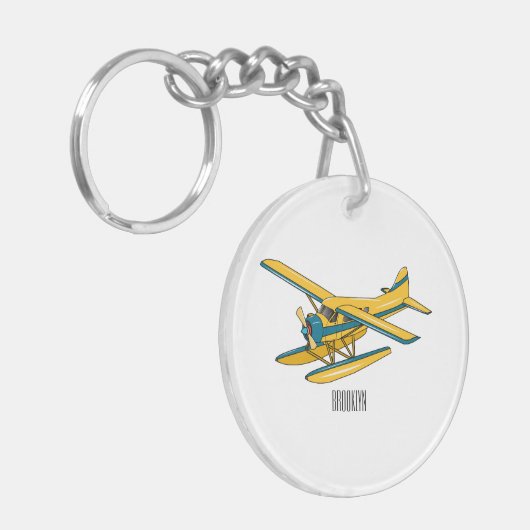 Afbeelding van de Seaplane cartoon Sleutelhanger (Voorkant Links)