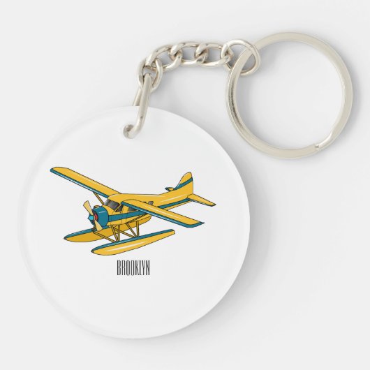 Afbeelding van de Seaplane cartoon Sleutelhanger (Achterkant)