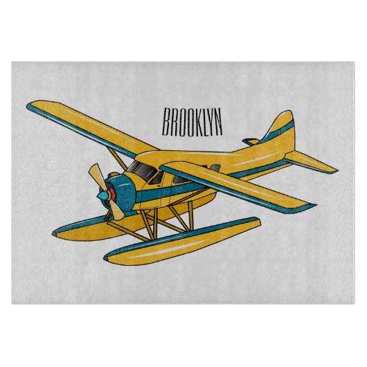 Afbeelding van de Seaplane cartoon Snijplank (Voorkant)