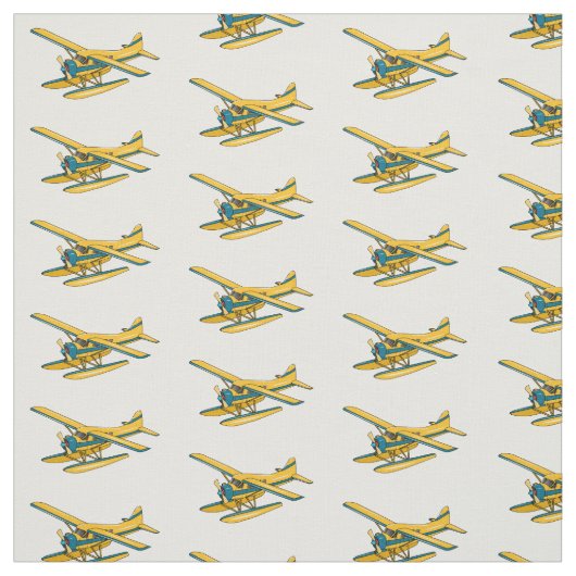 Afbeelding van de Seaplane cartoon Stof (Swatch)