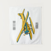 Afbeelding van de Seaplane cartoon Wandkleed (Voorkant)