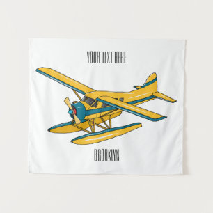 Afbeelding van de Seaplane cartoon Wandkleed