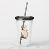 Afbeelding van de Siamese cartoon Acryl Drinkbeker (Achterkant)