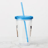Afbeelding van de Siamese cartoon Acryl Drinkbeker (Links)