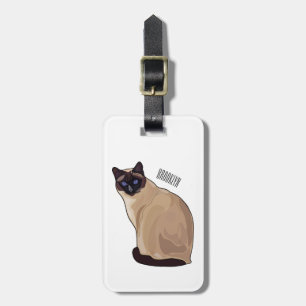 Afbeelding van de Siamese cartoon Bagagelabel