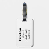 Afbeelding van de Siamese cartoon Bagagelabel (Achterkant verticaal)