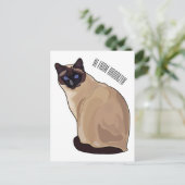 Afbeelding van de Siamese cartoon Briefkaart (Staand voorkant)