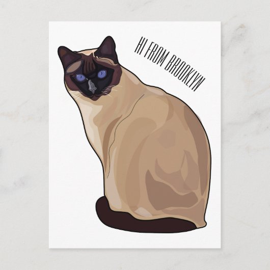 Afbeelding van de Siamese cartoon Briefkaart (Voorkant)