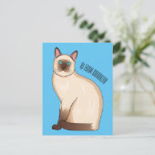 Afbeelding van de Siamese cartoon Briefkaart (Staand voorkant)