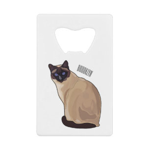 Afbeelding van de Siamese cartoon Creditkaart Flessenopener