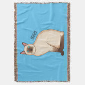 Afbeelding van de Siamese cartoon Deken (Voorkant Verticaal)