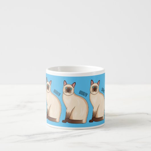 Afbeelding van de Siamese cartoon Espresso Kop (Voorkant)